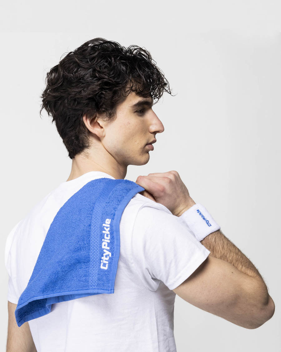 CityPickle Towel Blue with Horizontal Logo